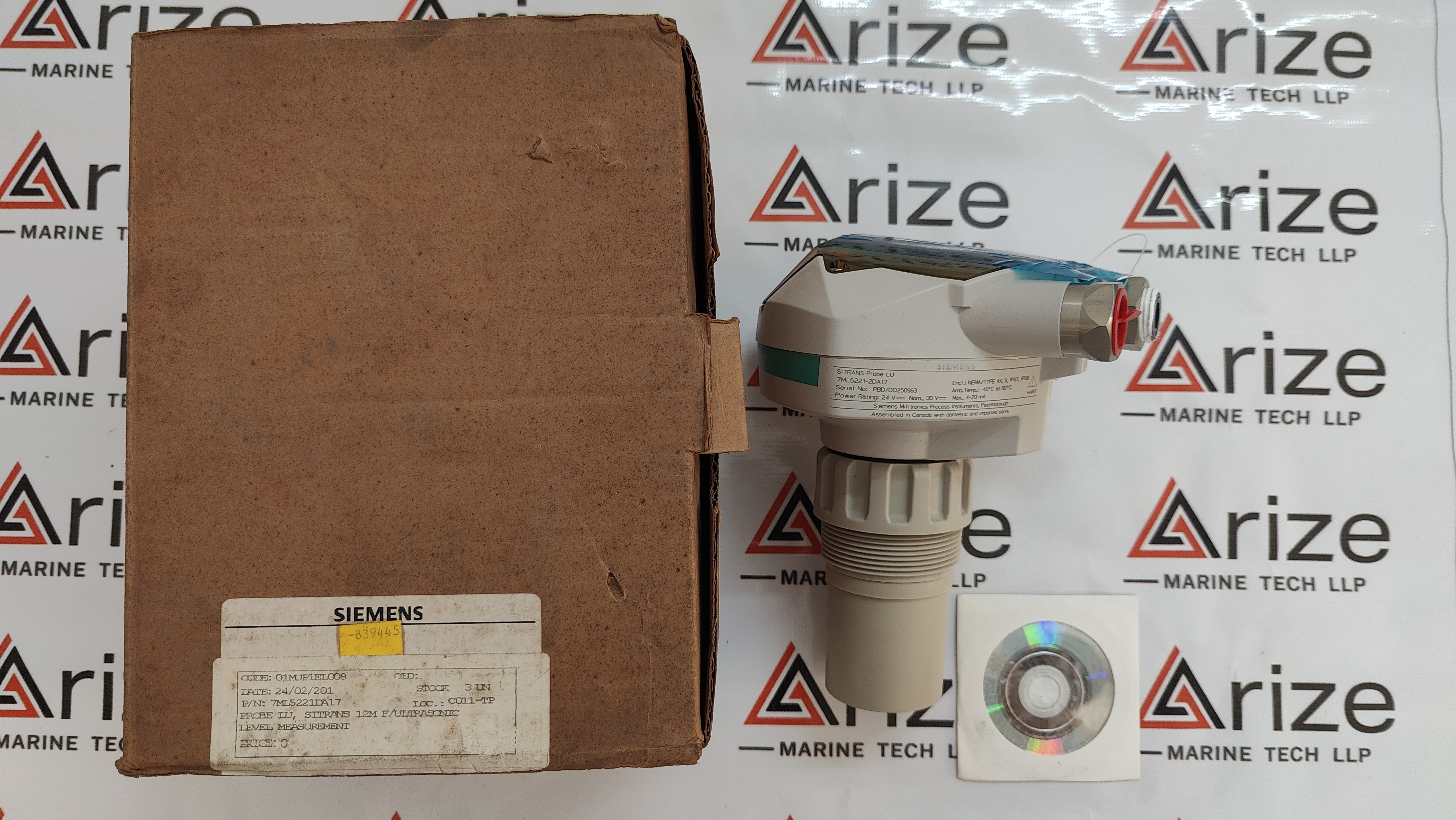 SIEMENS 7ML5221-2DA17 SITRANS PROBE LU ULTRASONIC LEVEL TRANSMITTER SENSOR 24VDC 4-20mA NEW