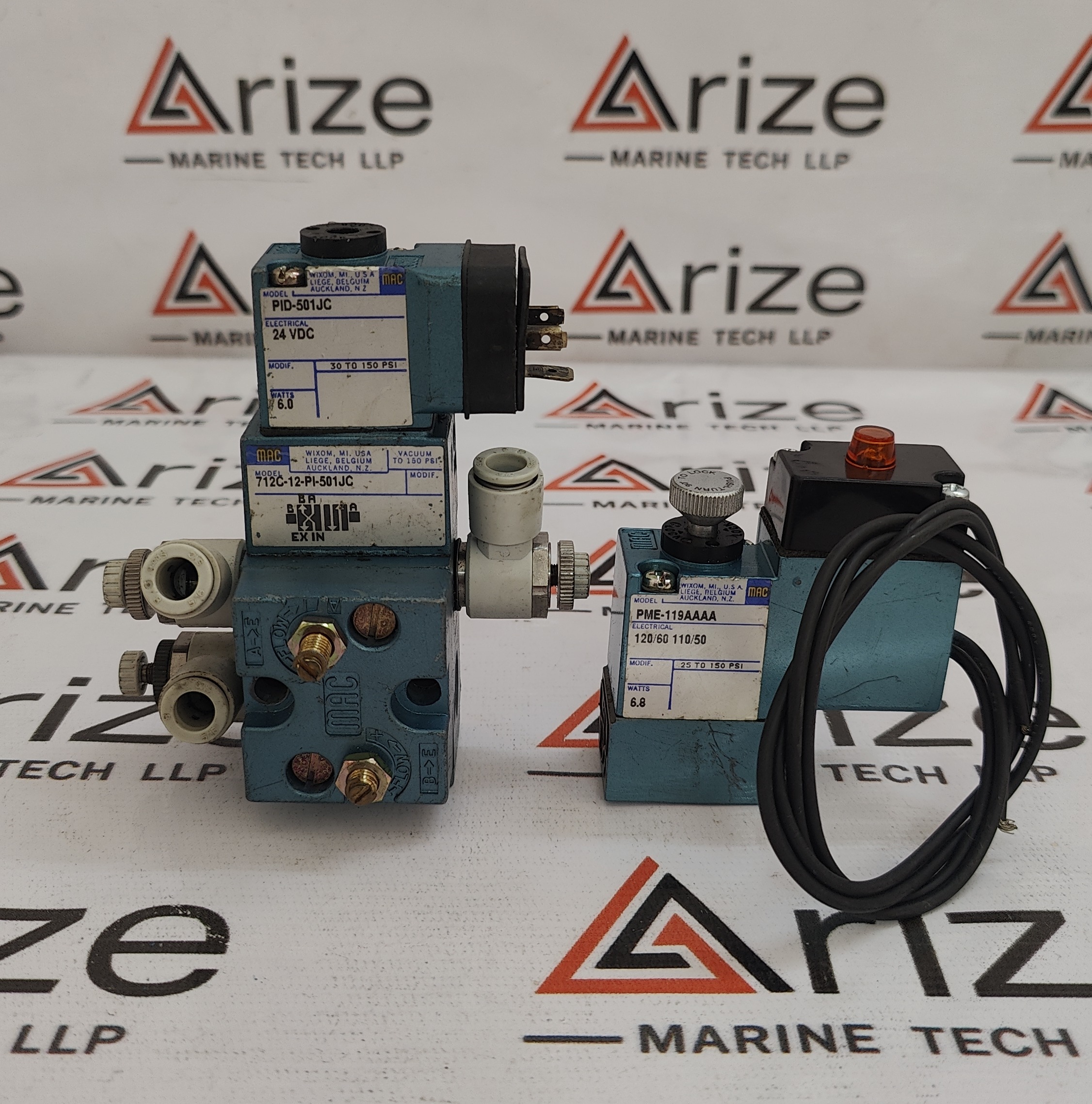 MAC VALVES PNEUMATIC SOLENOID VALVE 712C-12-PI-501JC WITH PILOT PID-501JC NEW