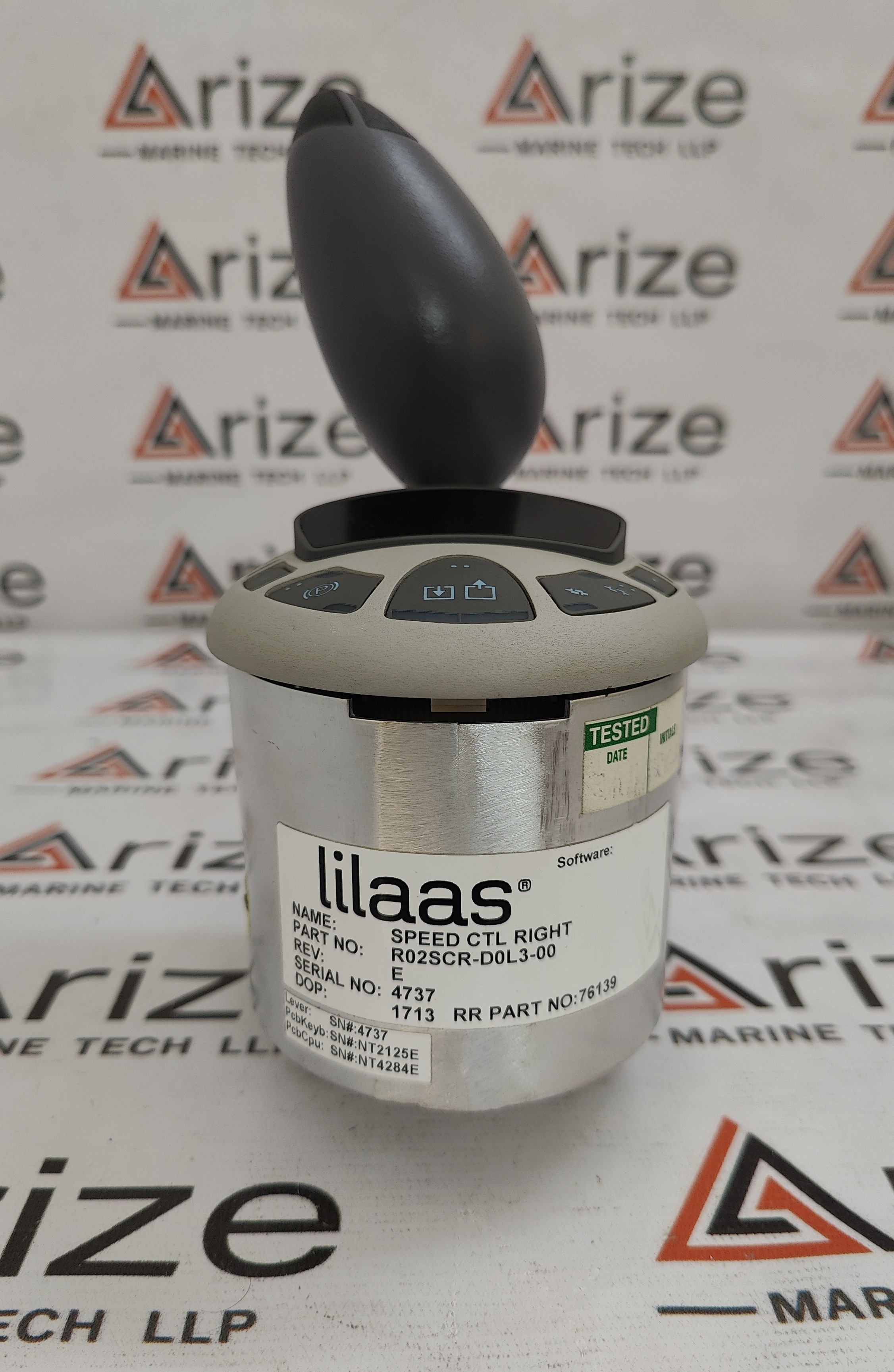 LILAAS R02SCR-D0L3-00 SPEED CTL RIGHT JOYSTICK REV E ROLLS ROYCE PART NO. 20789/76139 NEW