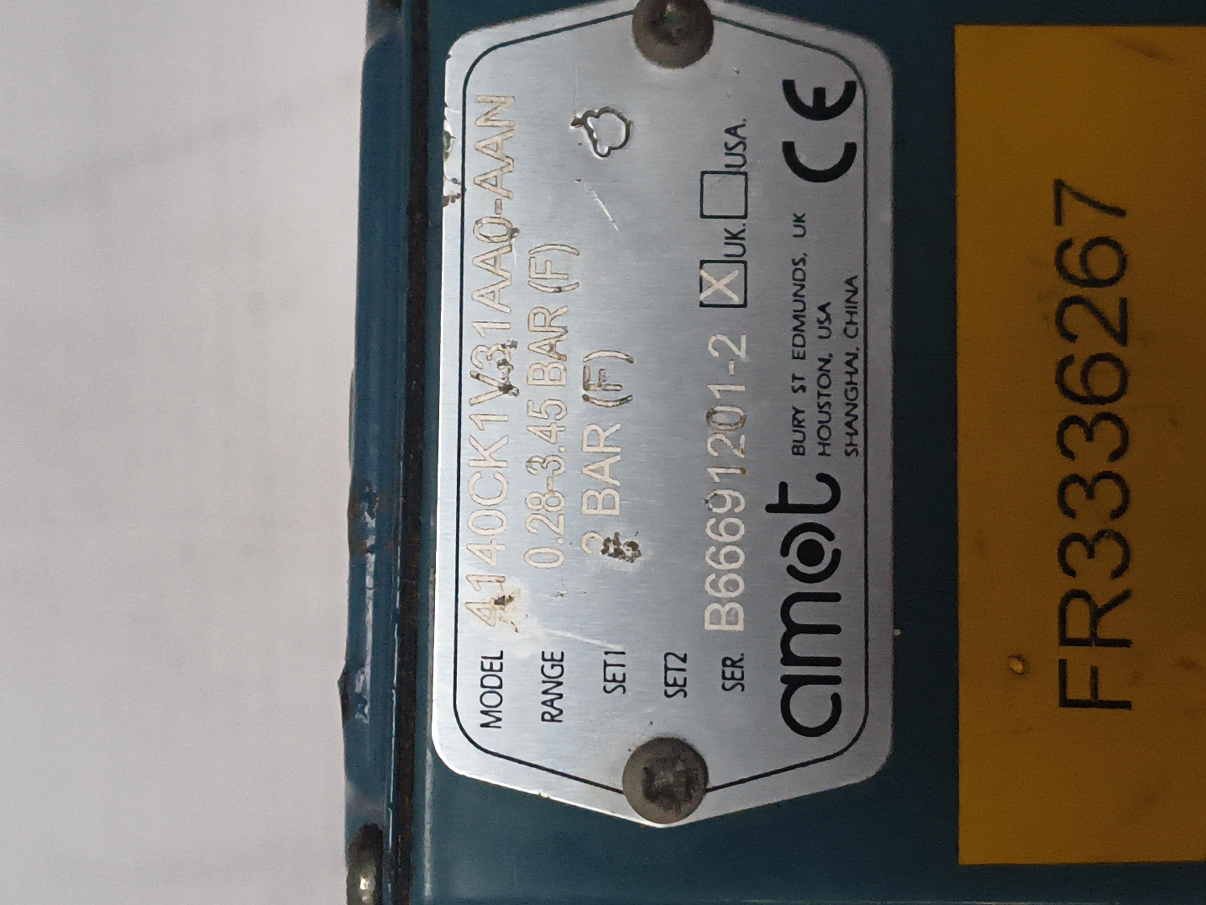 AMOT CONTROLS 4140CK1V31AA0-AAN PRESSURE SWITCH 4140 SERIES FOR WARTSILA FR3336267 NEW