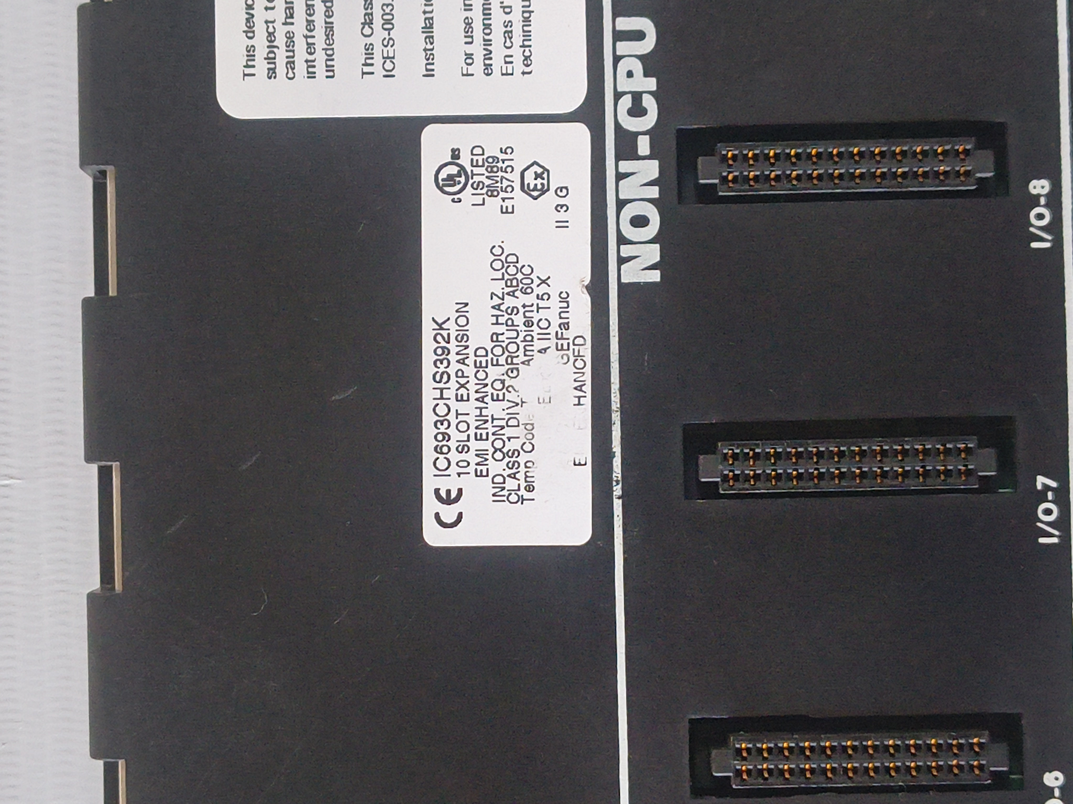 GE FANUC IC693CHS392K 10-SLOT BASE EMI ENHANCED EXPANSION BASEPLATE NEW