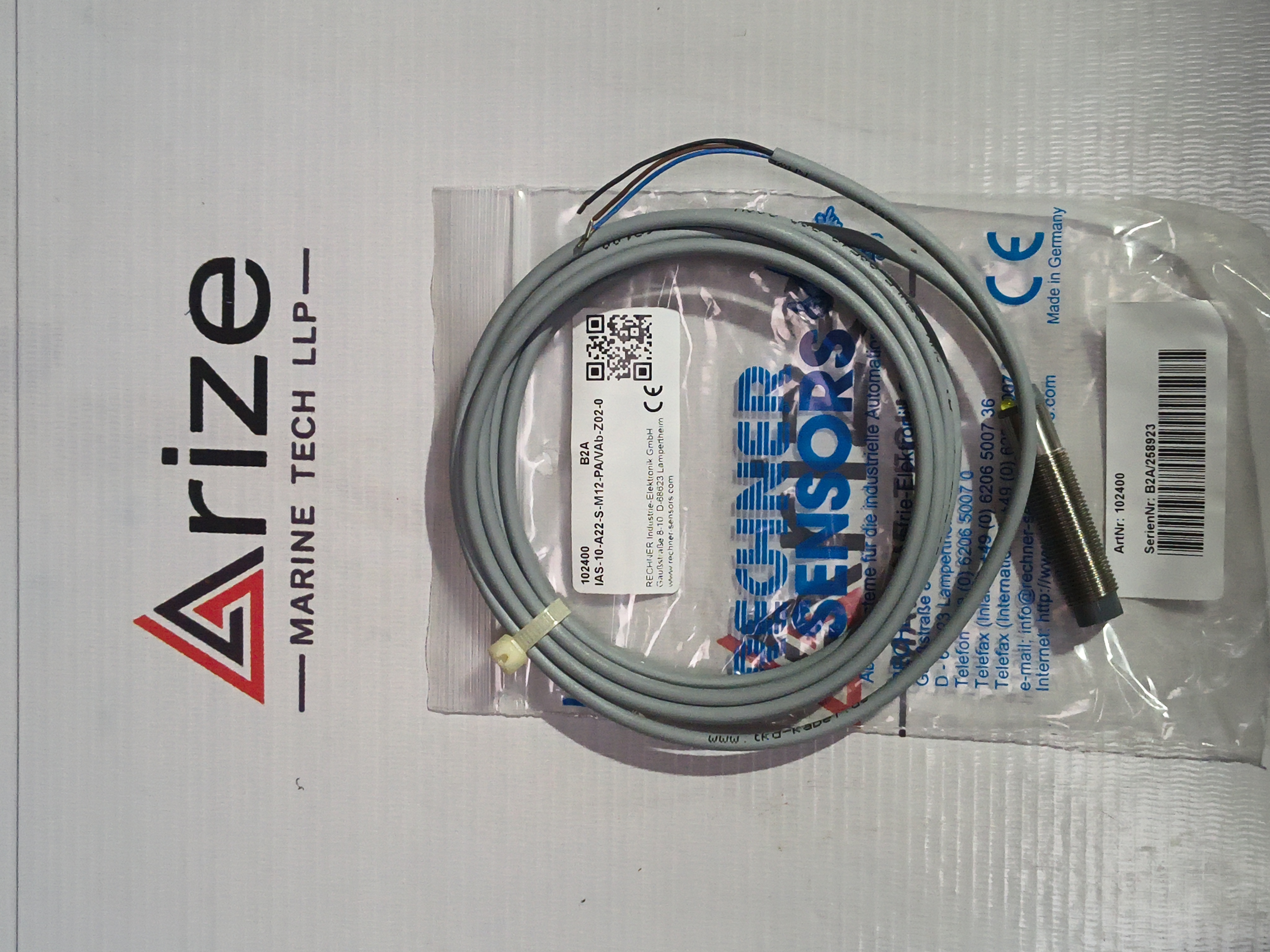 RECHNER IAS-20-A22-S-M 12-PA/VAb-Z02-0 INDUCTIVE PROXIMITY SENSOR NEW