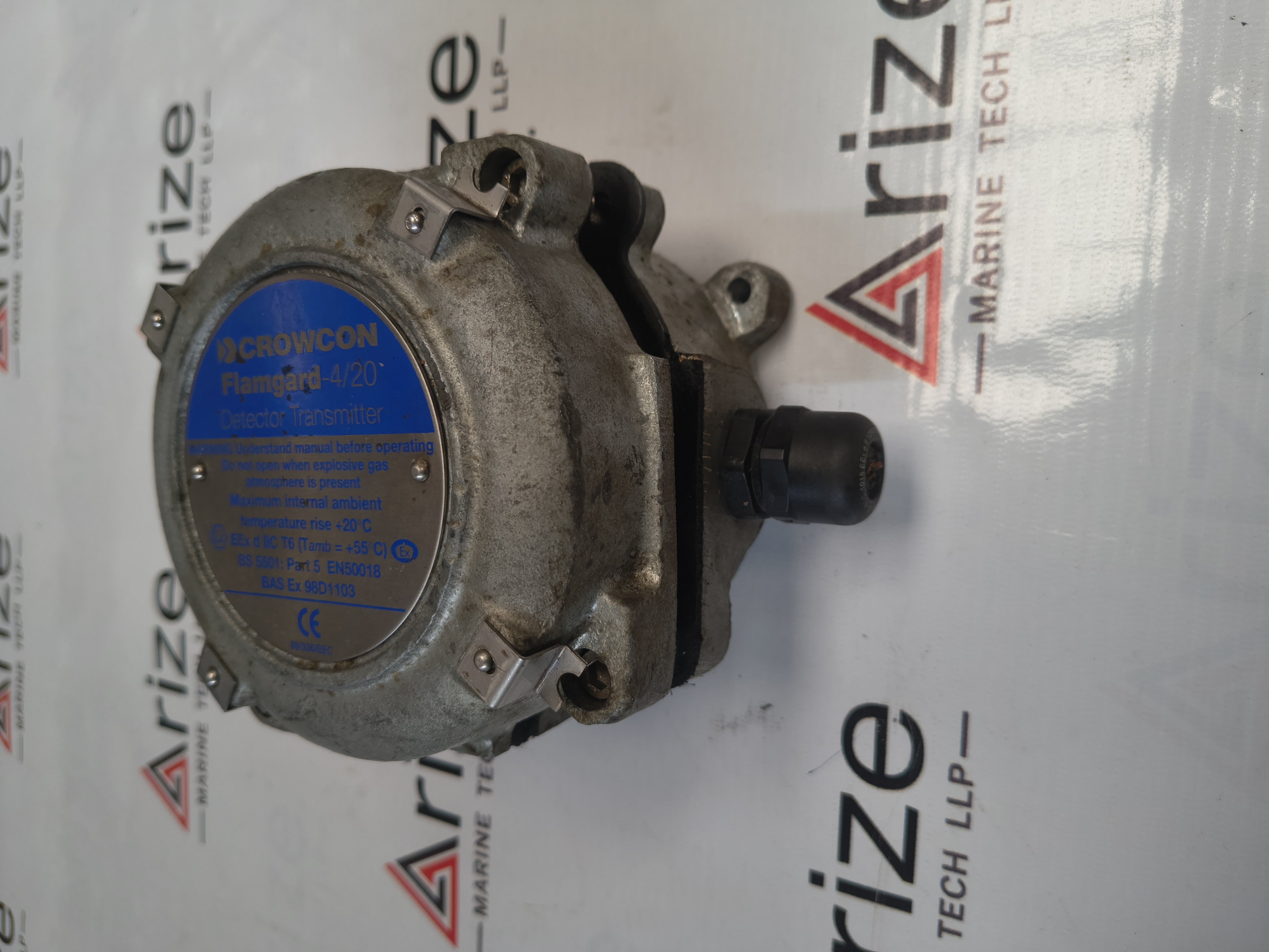 CROWCON FLAMGARD-4/20 DETECTOR TRANSMITTER WITH CROWCON 96HD SENSOR USED