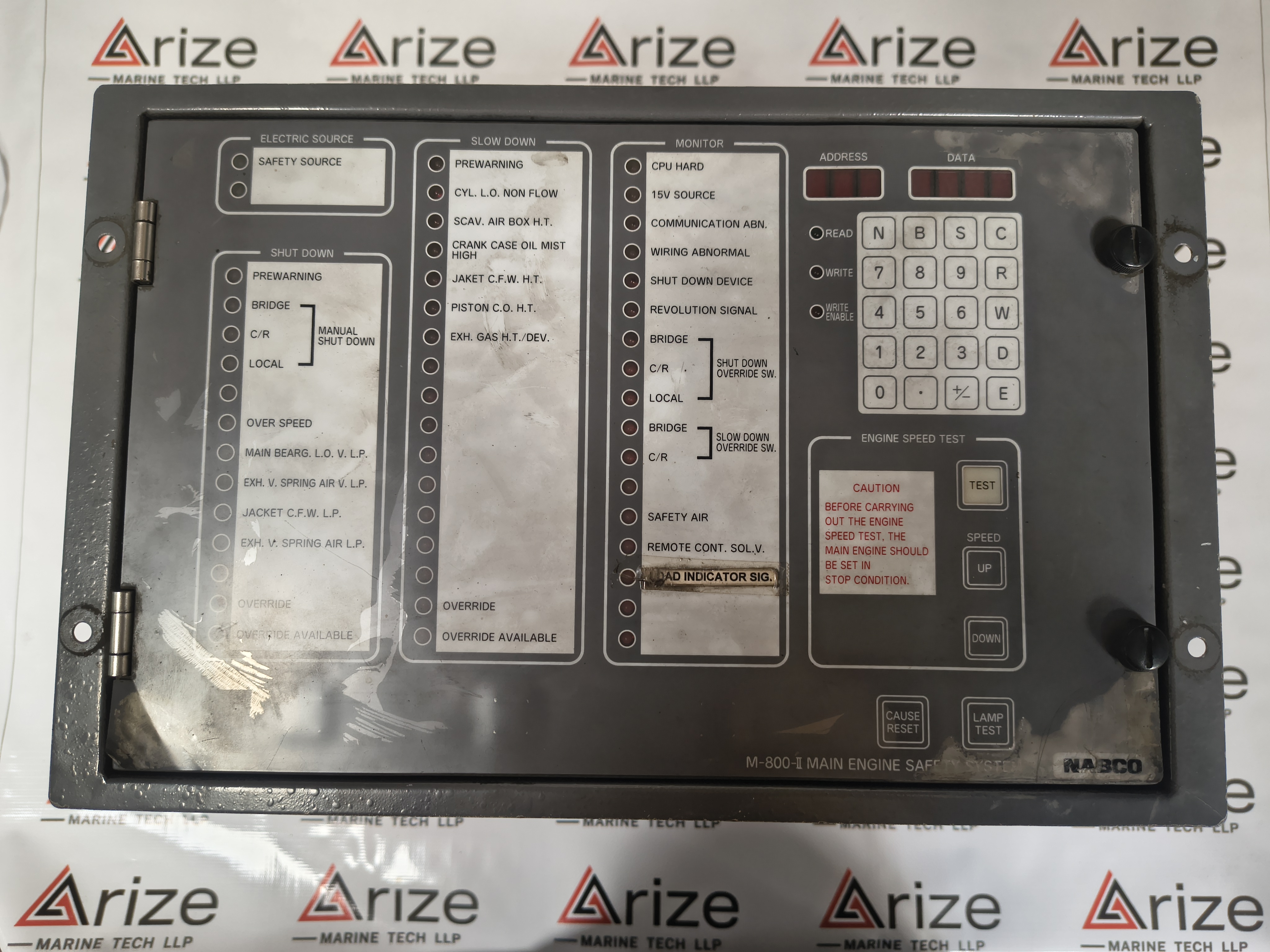 NABCO M-800-II MAIN ENGINE SAFETY SYSTEM PCB MCA-901-11 885 73748388 & MCA-101-11 885 73748386 TESTED