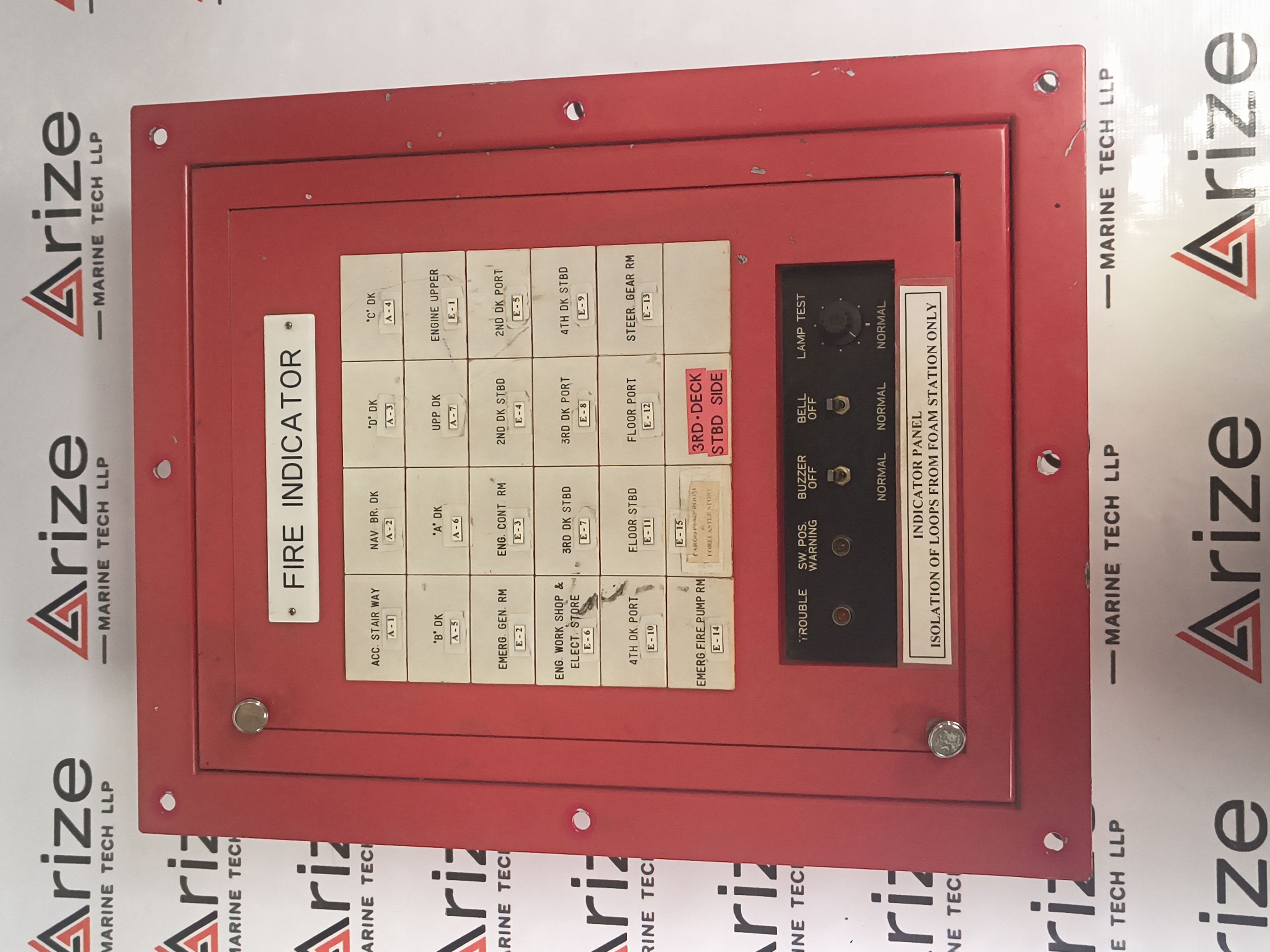 NOHMI BOSAI CO. LTD. MARINE FIRE ALARM SYSTEM 24L FIRE INDICATOR TESTED