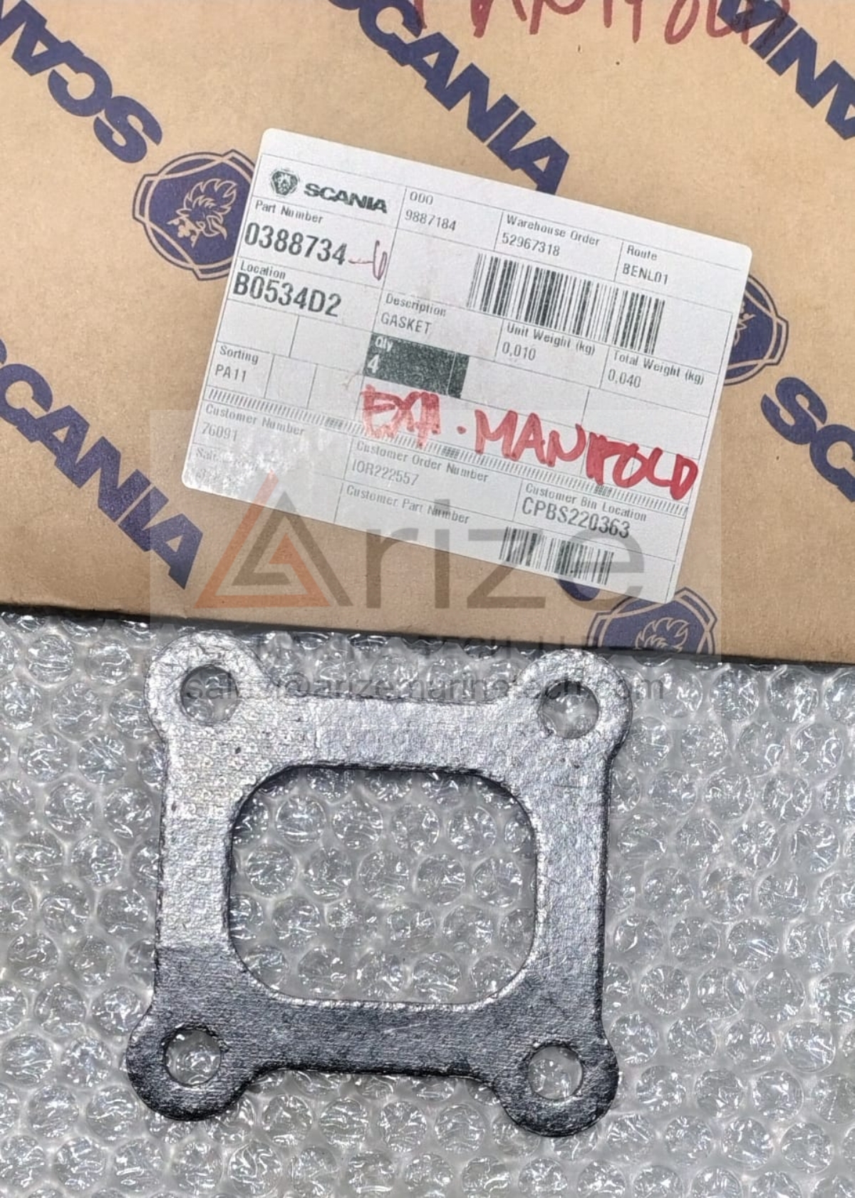 SCANIA EXHASUT MANIFOLD GASKET 0388734-6 NEW