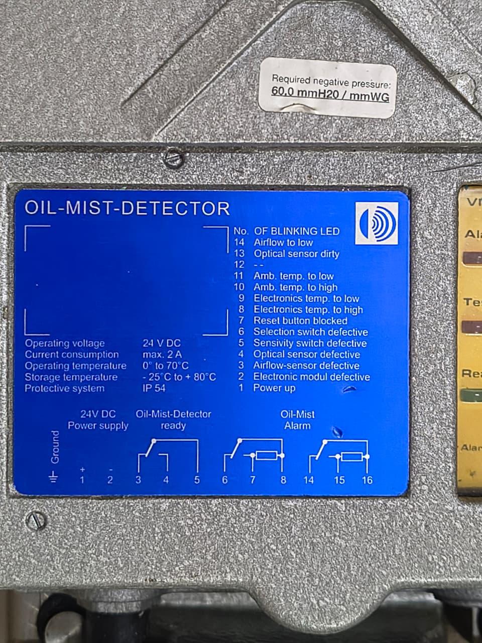 SCHALLER AUTOMATION VISATRON VN 115/87-EMC OIL MIST DETECTOR (OMD) NEW ...